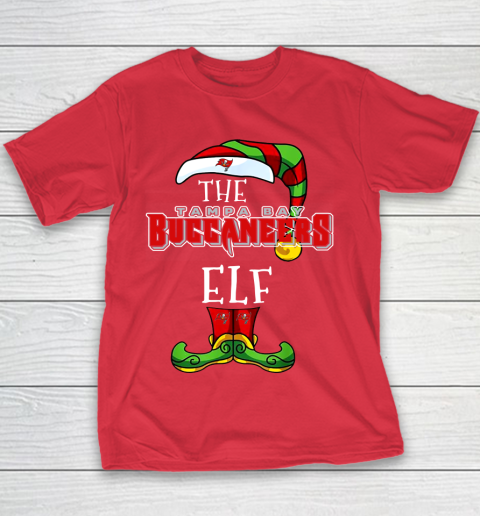 Tampa Bay Buccaneers Christmas ELF Funny NFL Youth T-Shirt 7