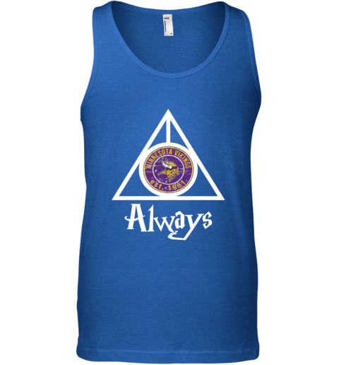 Always Love The Minnesota Vikings x Harry Potter Mashup NFL trks always love the minnesota vikings x harry potter m unisex tank 17 front royal