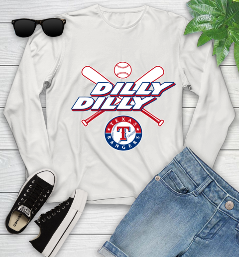 MLB Texas Rangers Dilly Dilly Baseball Sports Youth Long Sleeve 12