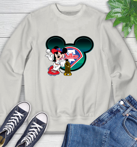 MLB Philadelphia Phillies The Commissioner's Trophy Mickey Mouse Disney Sweatshirt 12