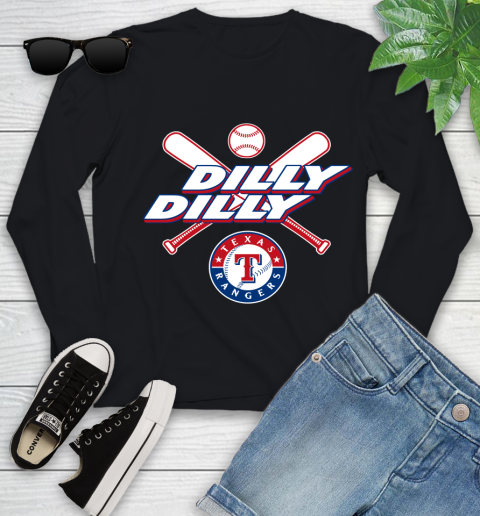 MLB Texas Rangers Dilly Dilly Baseball Sports Youth Long Sleeve 2