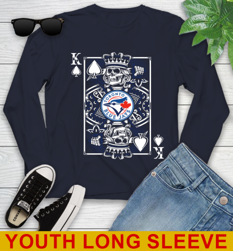 Toronto Blue Jays MLB Baseball The King Of Spades Death Cards Shirt Youth Long Sleeve 2