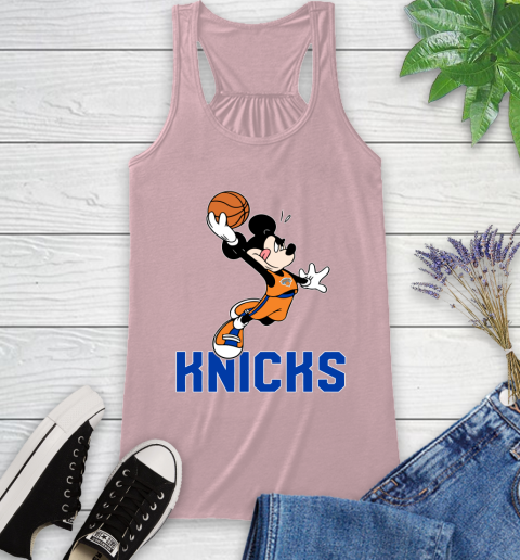 NBA Basketball New York Knicks Cheerful Mickey Mouse Shirt Racerback Tank 10