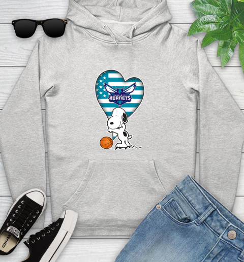 Charlotte Hornets NBA Basketball The Peanuts Movie Adorable Snoopy Youth Hoodie