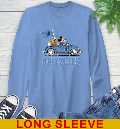 NBA Basketball Memphis Grizzlies Pluto Mickey Driving Disney Shirt Long Sleeve T-Shirt 11
