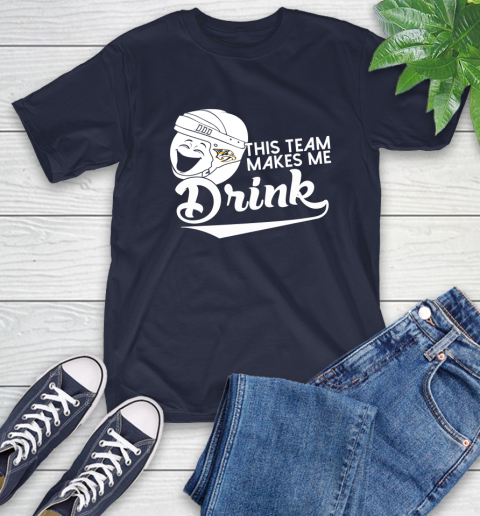 Nashville Predators NHL Hockey This Team Makes Me Drink Adoring Fan T-Shirt 3