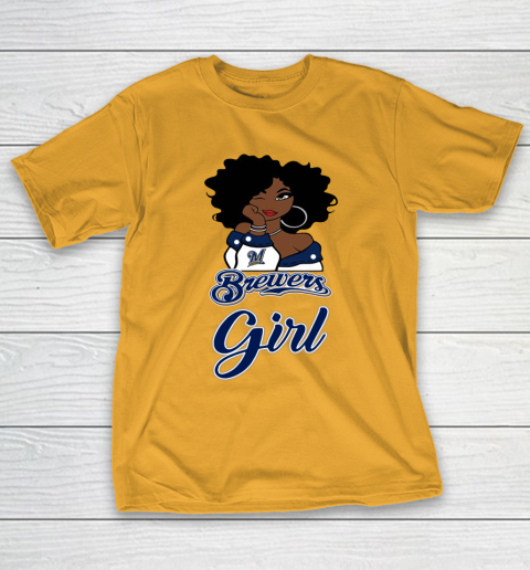 Milwaukee Brewerss Girl MLB T-Shirt 3