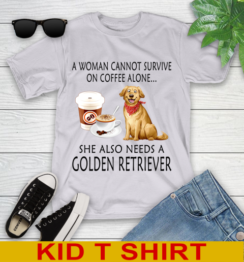 Women cannot survive on coffee alone she also need a GOLDEN tshirt 86