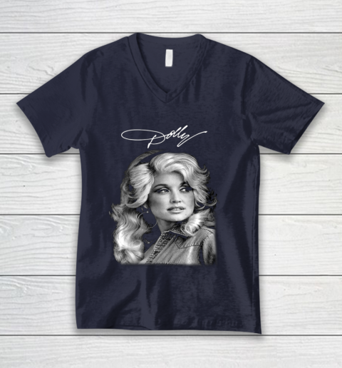 Dolly Parton Classic Vintage Signature V-Neck T-Shirt 2