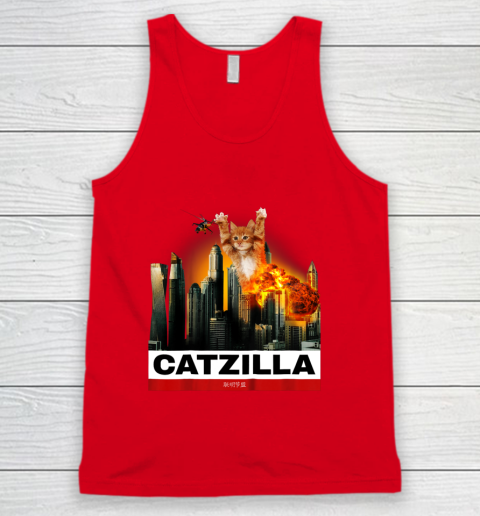 CATZILLA  Funny Kitty Tshirt for Cat lovers to Halloween Tank Top 5
