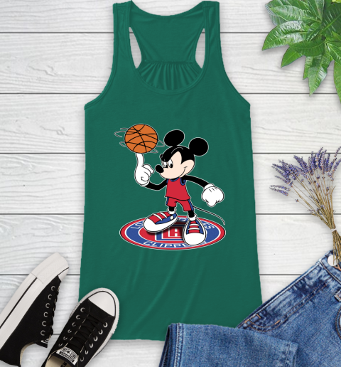 NBA Basketball LA Clippers Cheerful Mickey Disney Shirt Racerback Tank 7