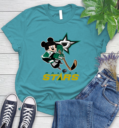 NHL Dallas Stars Mickey Mouse Disney Hockey T Shirt Women's T-Shirt 24