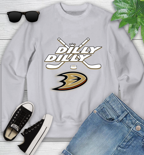 NHL Anaheim Ducks Dilly Dilly Hockey Sports Youth Sweatshirt 4