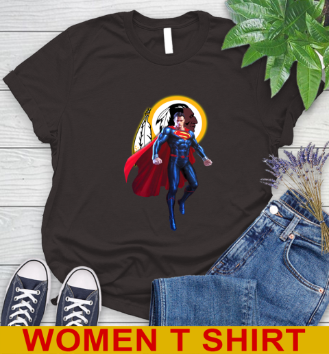 NFL Superman DC Sports Football Washington Redskins Women's T-Shirt 8