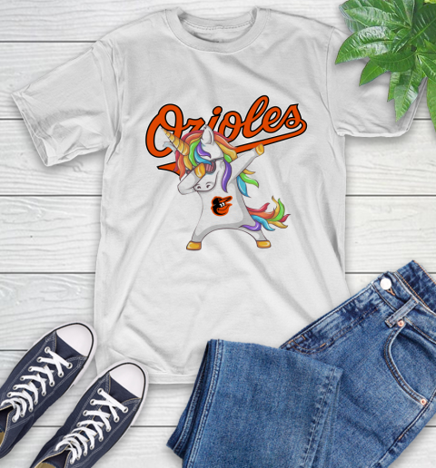 Baltimore Orioles MLB Baseball Funny Unicorn Dabbing Sports T-Shirt