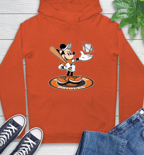 MLB Baseball Baltimore Orioles Cheerful Mickey Disney Shirt Hoodie 5