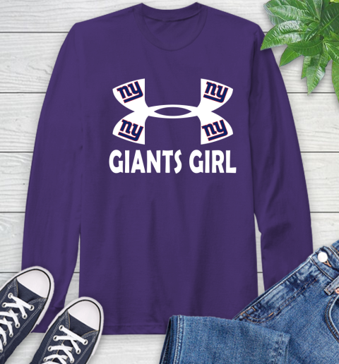NFL New York Giants Girl Under Armour Football Sports Long Sleeve T-Shirt 5