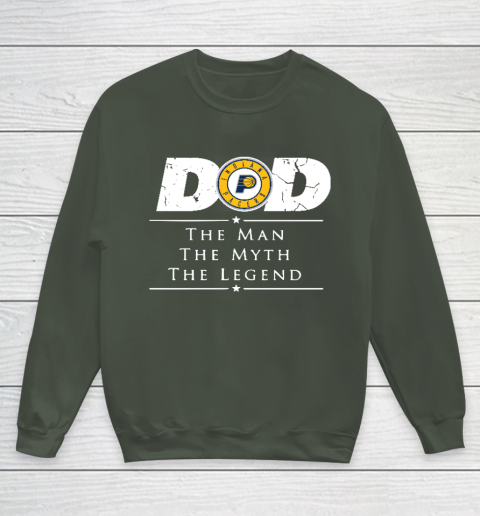 Indiana Pacers NBA Basketball Dad The Man The Myth The Legend Youth Sweatshirt - Image 9