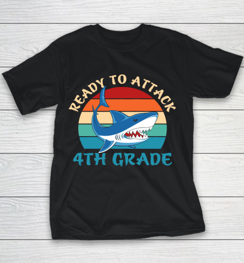 Back To School Shirt Ready to attack 4th grade Youth T-Shirt