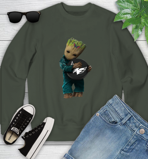 NHL Groot Guardians Of The Galaxy Hockey Sports Washington Capitals Youth Sweatshirt 10