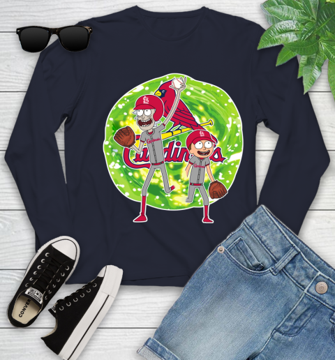 MLB St.Louis Cardinals Rick And Morty Baseball Sports Youth Long Sleeve 3
