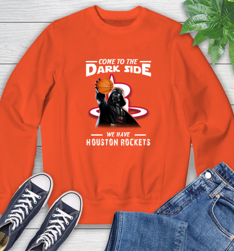 NBA Come To The Dark Side We Have Houston Rockets Star Wars Darth Vader Basketball Sweatshirt 3