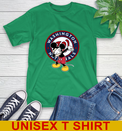 Washington Nationals MLB Baseball Dabbing Mickey Disney Sports T-Shirt 7