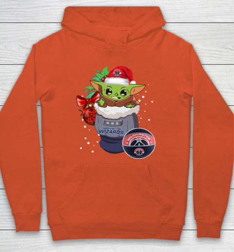 Washington Wizards Christmas Baby Yoda Star Wars Funny Happy NBA Hoodie 5