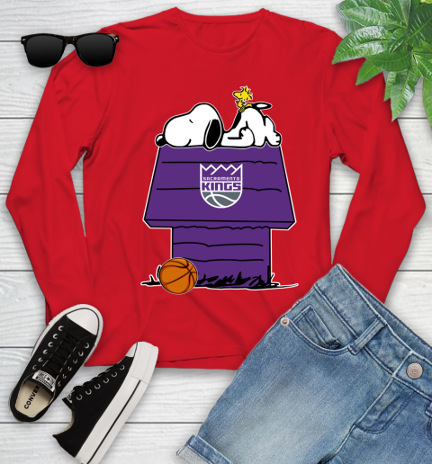 Sacramento Kings NBA Basketball Snoopy Woodstock The Peanuts Movie Youth Long Sleeve 11
