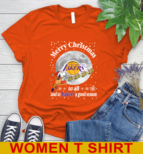 Los Angeles Lakers Merry Christmas To All And To Lakers A Good Season NBA Basketball Sports Women's T-Shirt 3