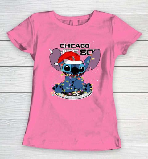 Chicago White Sox MLB noel stitch Baseball Christmas Women's T-Shirt 9