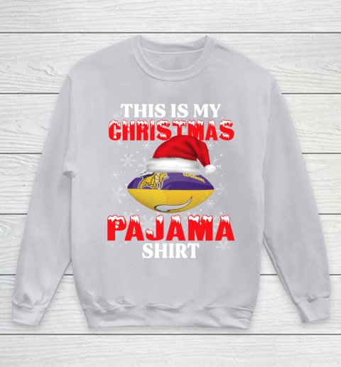 Minnesota Vikings This Is My Christmas Pajama Shirt NFL Youth Sweatshirt 3