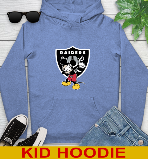 Oakland Raiders NFL Football Dabbing Mickey Disney Sports Youth Hoodie 12