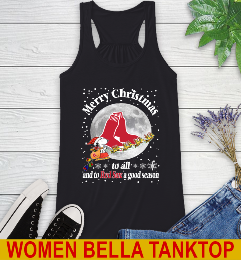 Boston Red Sox Merry Christmas To All And To Red Sox A Good Season MLB Baseball Sports Racerback Tank