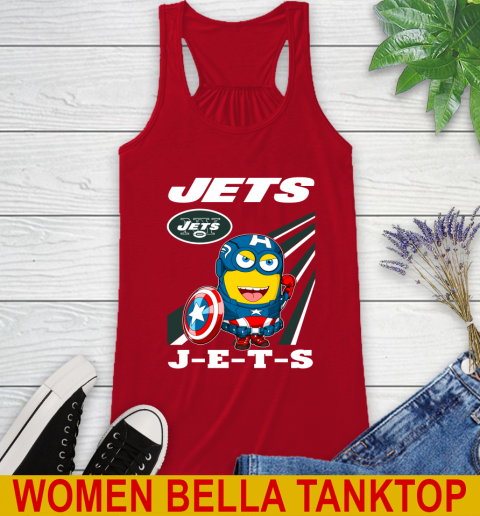 NFL Football New York Jets Captain America Marvel Avengers Minion Shirt Racerback Tank 4