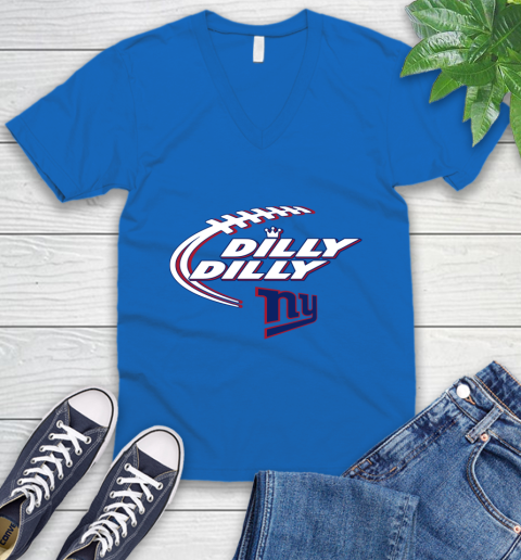 NFL New York Giants Dilly Dilly Football Sports V-Neck T-Shirt 6