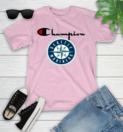 MLB Baseball Seattle Mariners Champion Shirt Youth T-Shirt 7