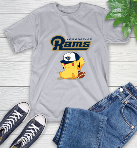 NFL Pikachu Football Sports Los Angeles Rams T-Shirt 6