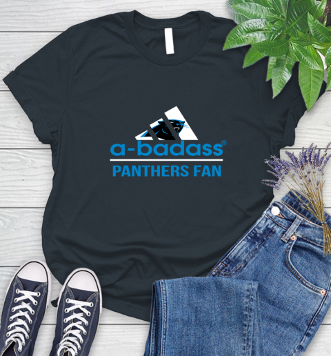 Carolina Panthers NFL Football A Badass Adidas Adoring Fan Sports Women's T-Shirt 8