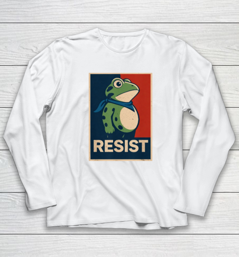 Portland Frog Protest “RESIST” Shirt Long Sleeve T-Shirt