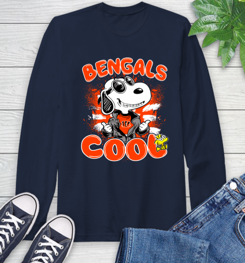 NFL Football Cincinnati Bengals Cool Snoopy Shirt Long Sleeve T-Shirt 3