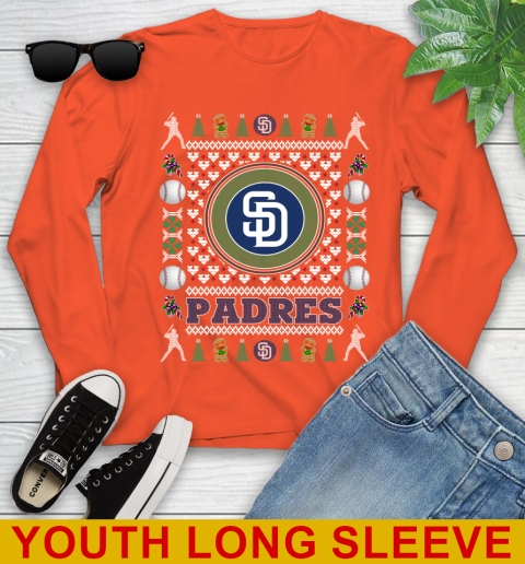 San Diego Padres Merry Christmas MLB Baseball Loyal Fan Youth Long Sleeve 3
