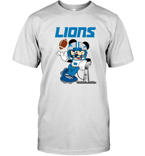 NFL Detroit Lions Mickey Mouse Disney Super Bowl Football T Shirt