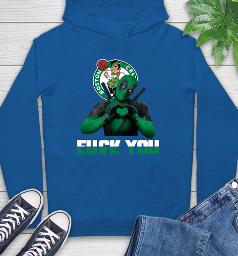 NBA Boston Celtics Deadpool Love You Fuck You Basketball Sports Hoodie 9