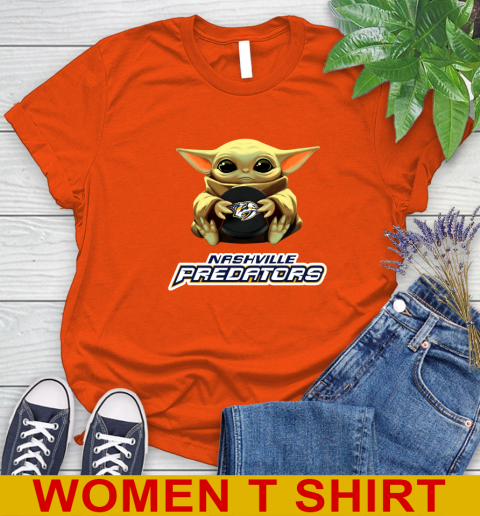 NHL Hockey Nashville Predators Star Wars Baby Yoda Shirt 92