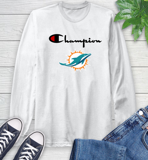 NFL Football Miami Dolphins Champion Shirt Long Sleeve T-Shirt