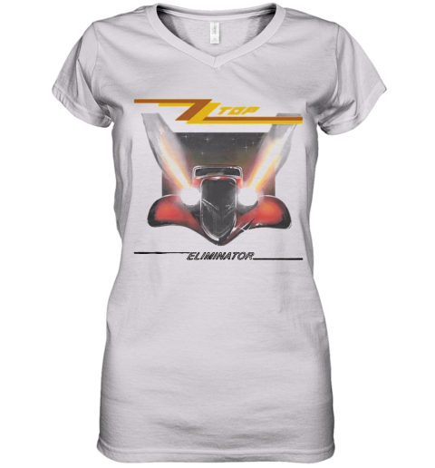 Zz Top Eliminator Album Women's V-Neck T-Shirt