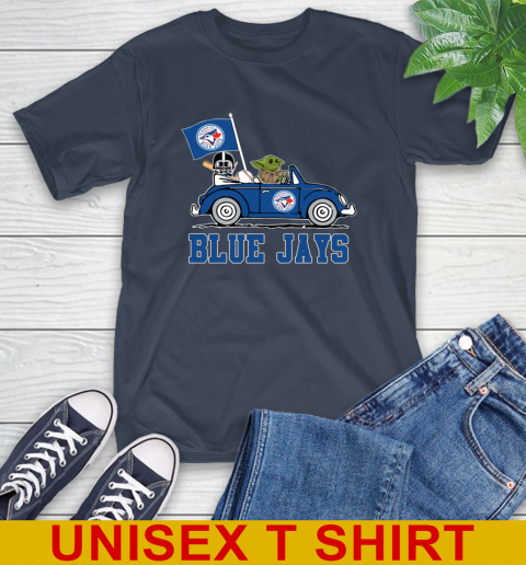 MLB Baseball Toronto Blue Jays Darth Vader Baby Yoda Driving Star Wars Shirt T-Shirt 4