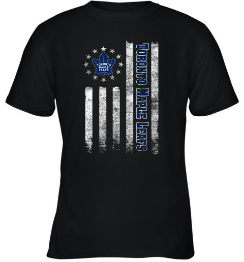 NHL American Flag Hockey Sports Toronto Maple Leafs Youth T-Shirt