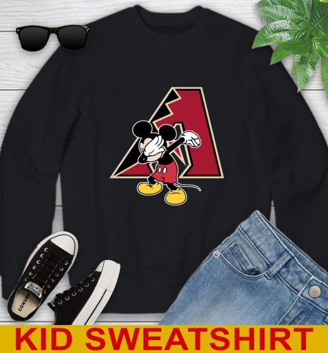 Arizona Diamondbacks MLB Baseball Dabbing Mickey Disney Sports Youth Sweatshirt 2